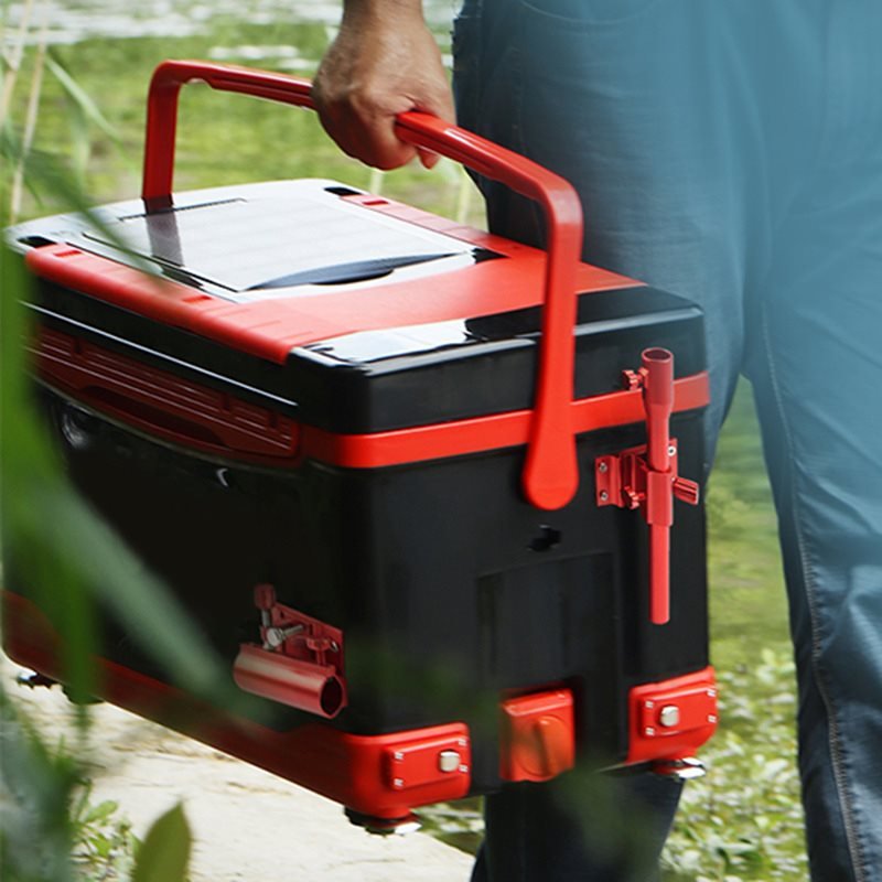 32-L FULL SET OF FISHING BOXES WITH A BACK-TO-BACK TRAP AND A SUPER-LIGHT MULTI-PURPOSE FISHING STATION WITHOUT A FISHING TANK